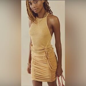 New Free People x FP One Katya Thermal Mimosa Mini Dress/ size XS